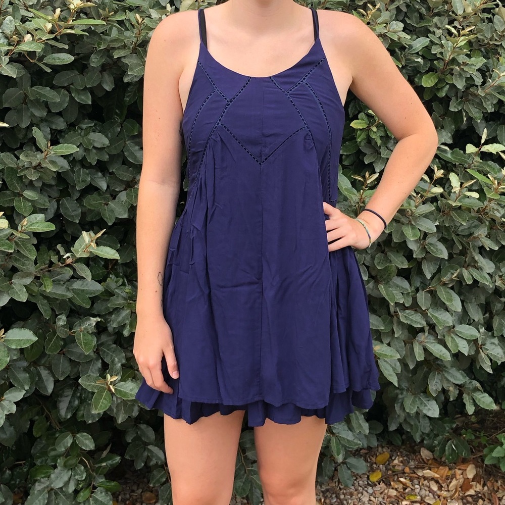 Sleeveless Blue Dress